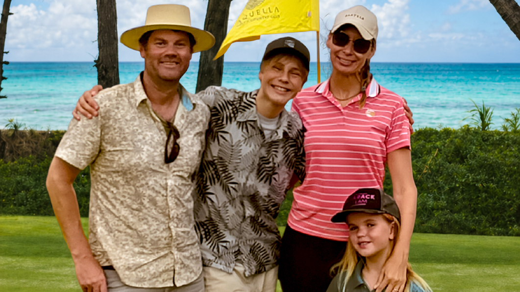 The Andrews family on the 11th hole