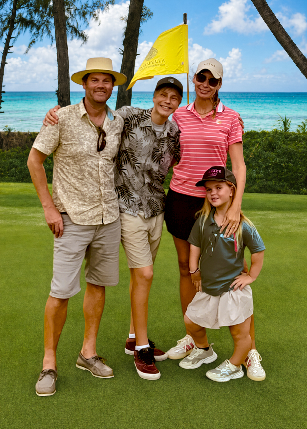The Andrews family on the 11th hole