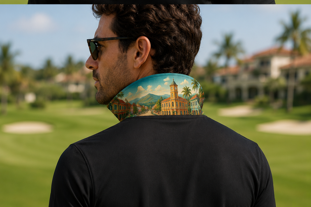 Phuket Pop Collar polo, collar popped